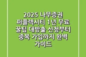 2025 나무증권 퍼플렉시티 1년 무료? 꿀팁 대방출! 신청부터 중복 가입까지 완벽 가이드