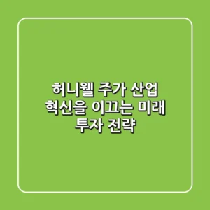 허니웰 주가, 산업 혁신을 이끄는 미래 투자 전략