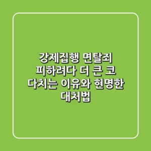 강제집행 면탈죄, 피하려다 더 큰 코 다치는 이유와 현명한 대처법