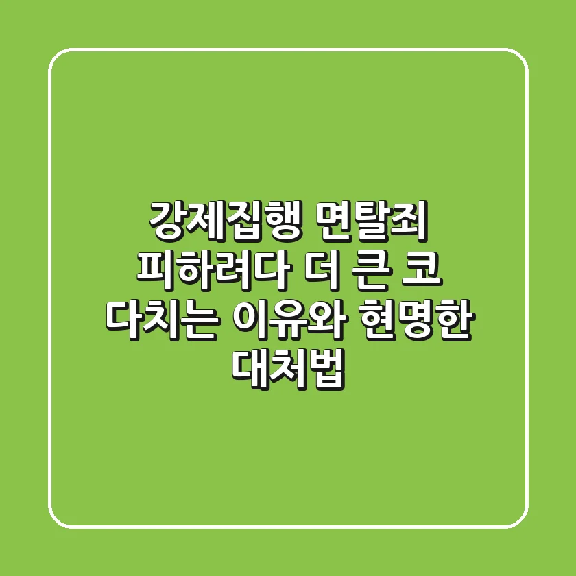 강제집행 면탈죄, 피하려다 더 큰 코 다치는 이유와 현명한 대처법