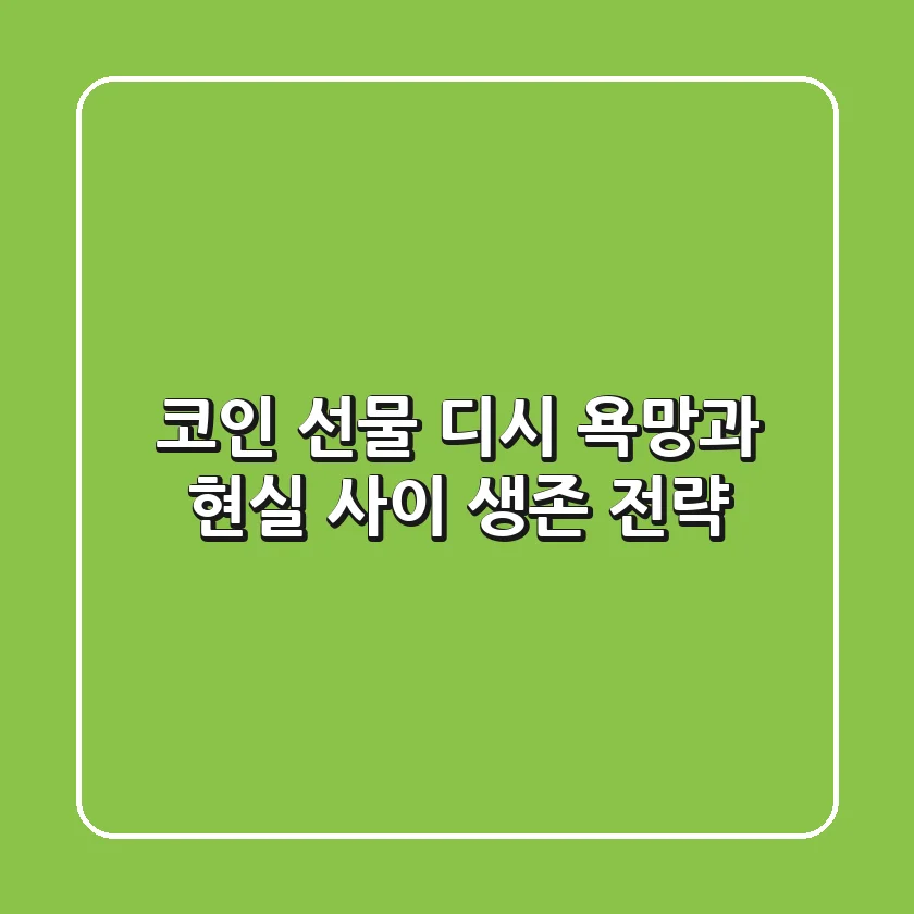 코인 선물 디시: 욕망과 현실 사이, 생존 전략