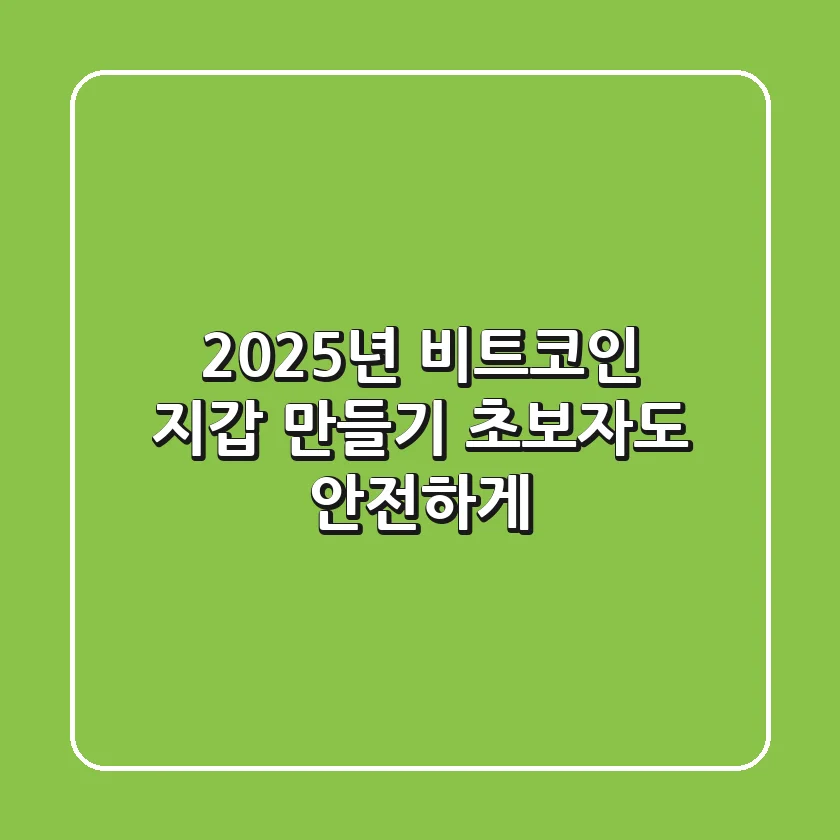 2025년 비트코인 지갑 만들기: 초보자도 안전하게!
