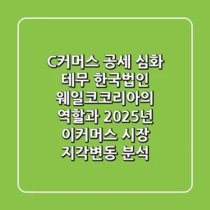 "C-커머스 공세 심화", 테무 한국법인 '웨일코코리아'의 역할과 2025년 이커머스 시장 지각변동 분석